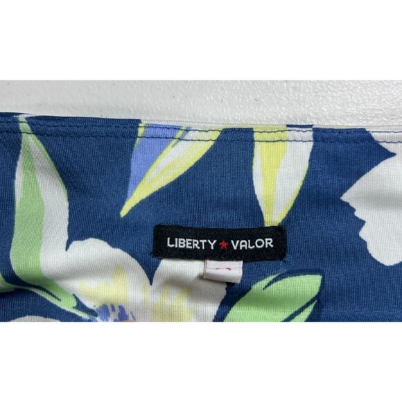 Liberty & Valor‎ Floral Leggings Girls Large Tropical Blue Polyester/Spandex NEW - Picture 6 of 9